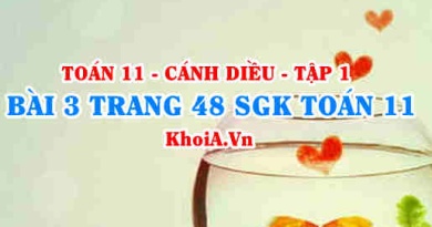 Bài 3 trang 48 SGK Toán 11 tập 1 Cánh Diều